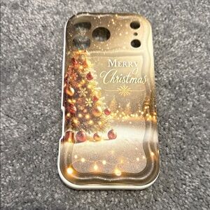 Christmas Themed Phone Case - Gold IPhone 17 Pro Max